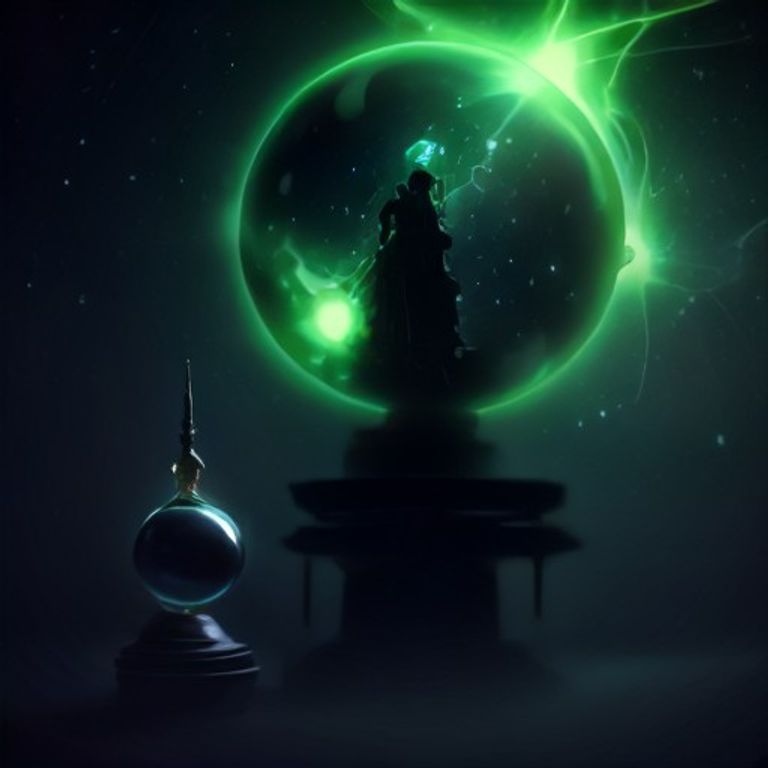 今日市场情绪插图: dark space 中浮动的天秤,一侧是强劲就业的璀璨光球,另一侧是压在利率符号上的黑色原油沙漏