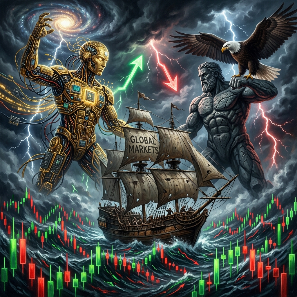 AI巨神与联储石巨人对决——"GLOBAL MARKETS"战船在K线海面上艰行